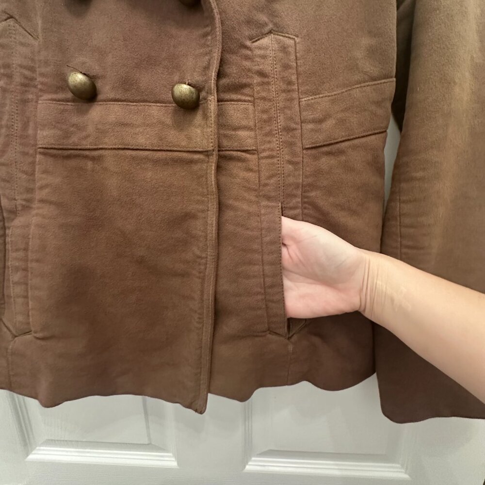 Brown Marc Jacobs Vintage Double Breasted Military Utility Jacket Size L - Picture 4 of 9
